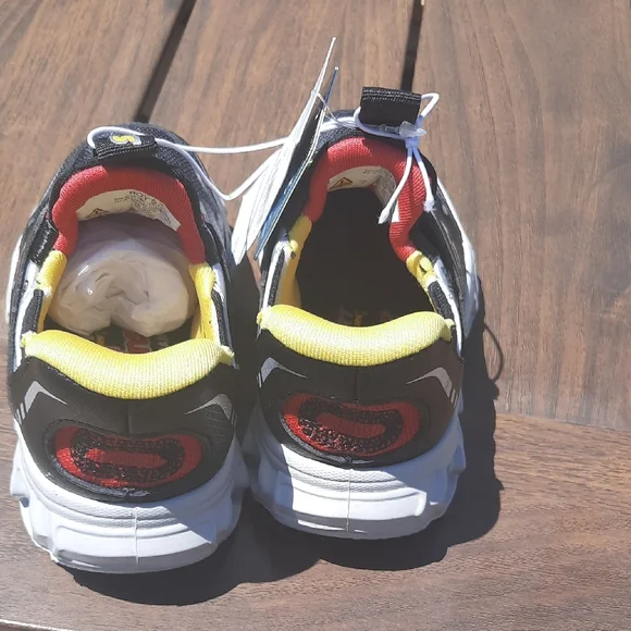 Sketchers Slip On Kids Black and Yellow Shoes - Picture 2 of 5